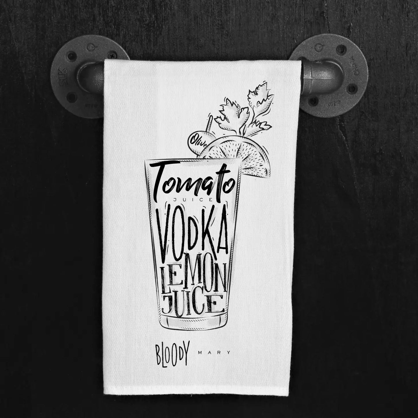 Bloody Mary Recipe Kitchen Towel