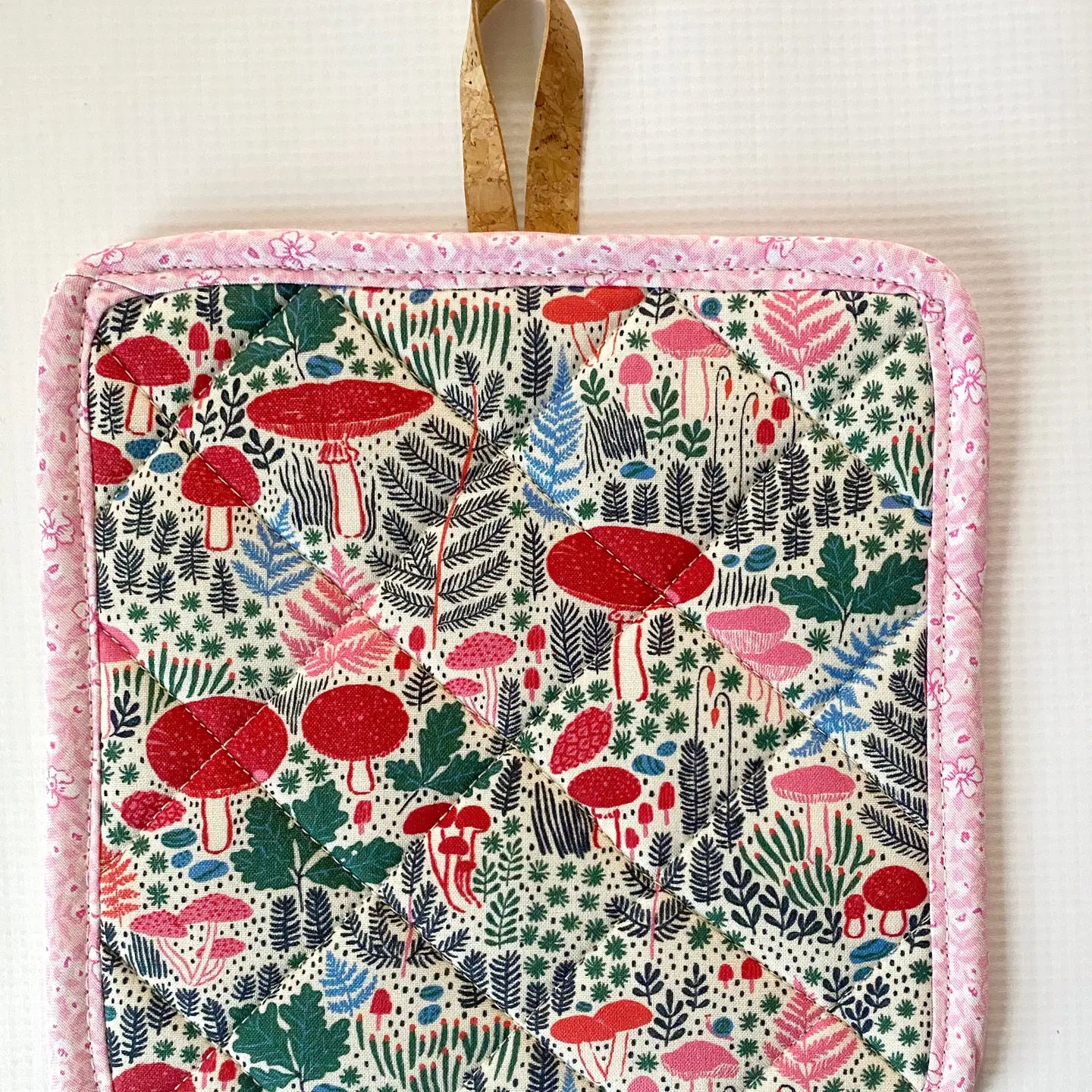 Quilted Cork & Cotton Pot Holder - Alma Boheme