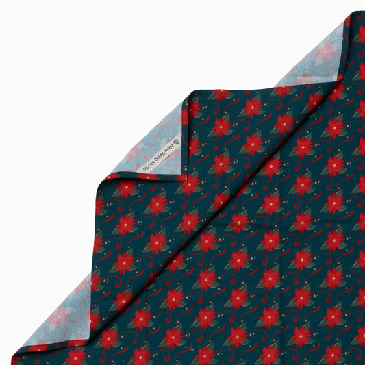 Poinsettia Party Holiday Kitchen Towel