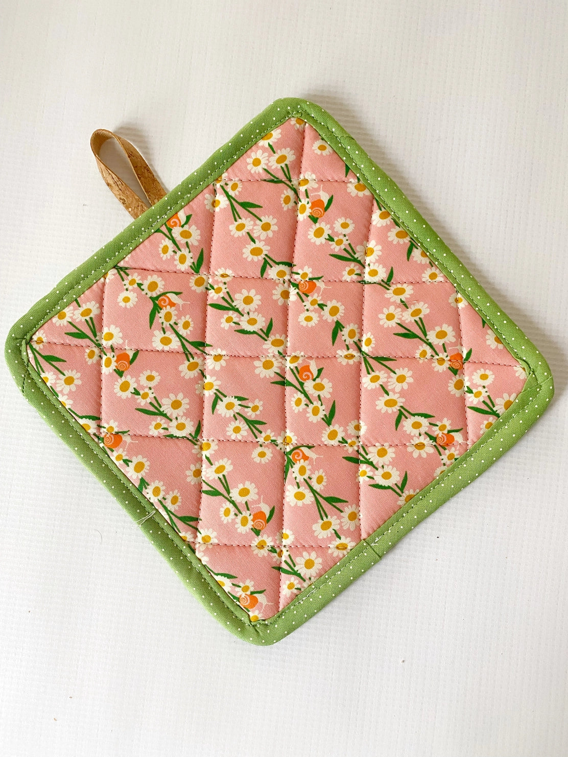 Quilted Cork & Cotton Pot Holder - Alma Boheme