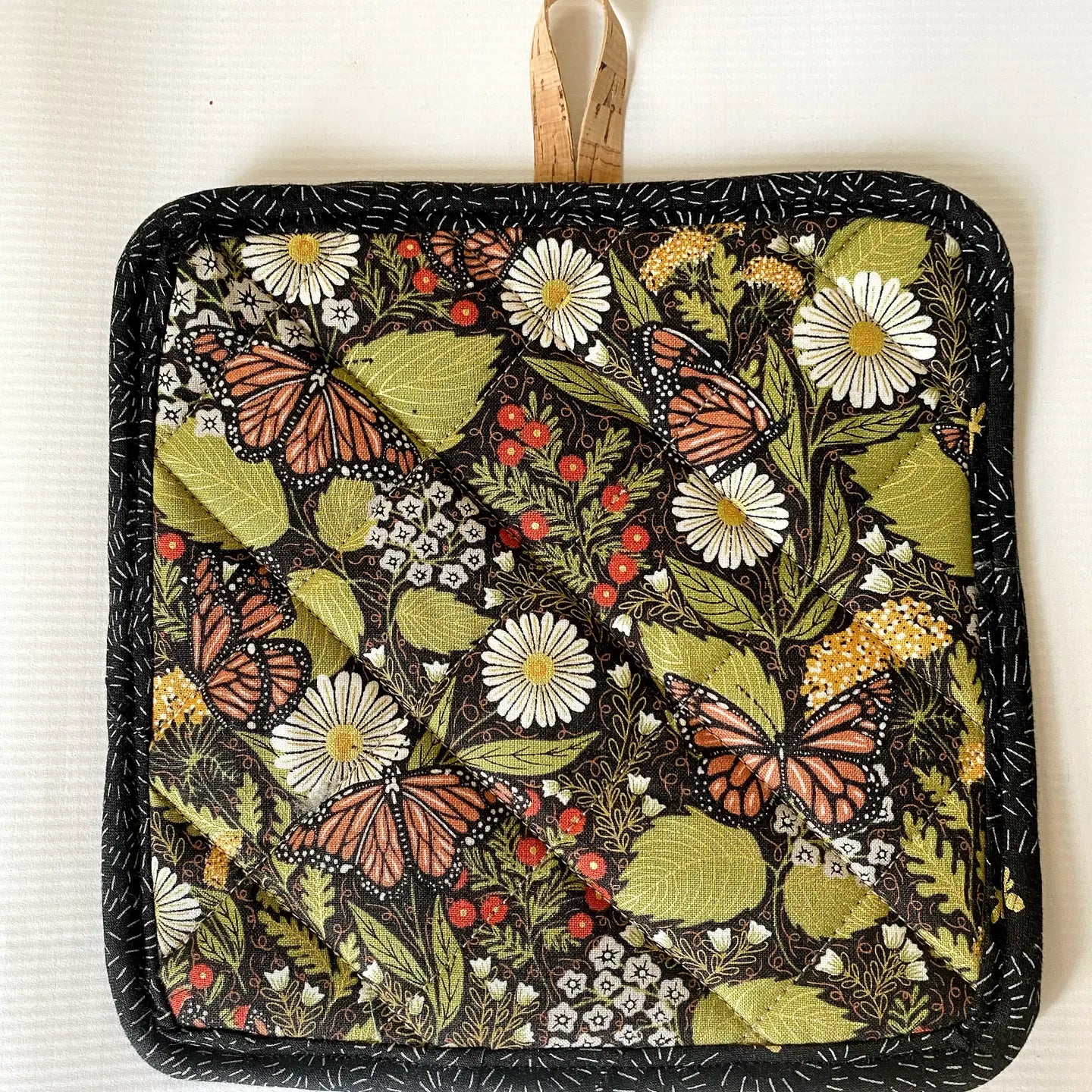 Quilted Cork & Cotton Pot Holder - Alma Boheme