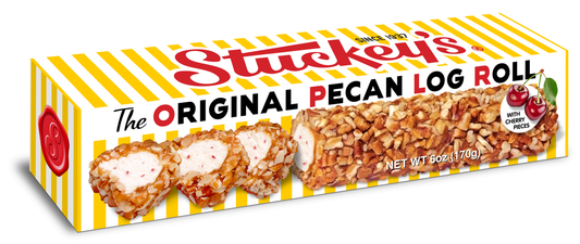 Stuckey's Cherry Pecan Log Roll- 6 oz. gift boxed