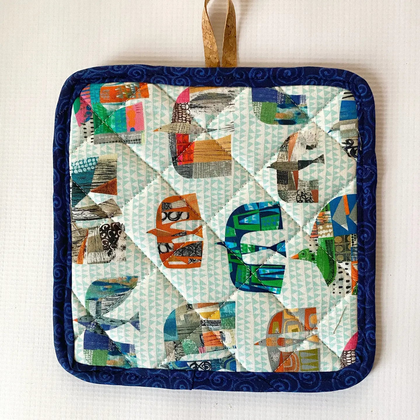 Quilted Cork & Cotton Pot Holder - Alma Boheme