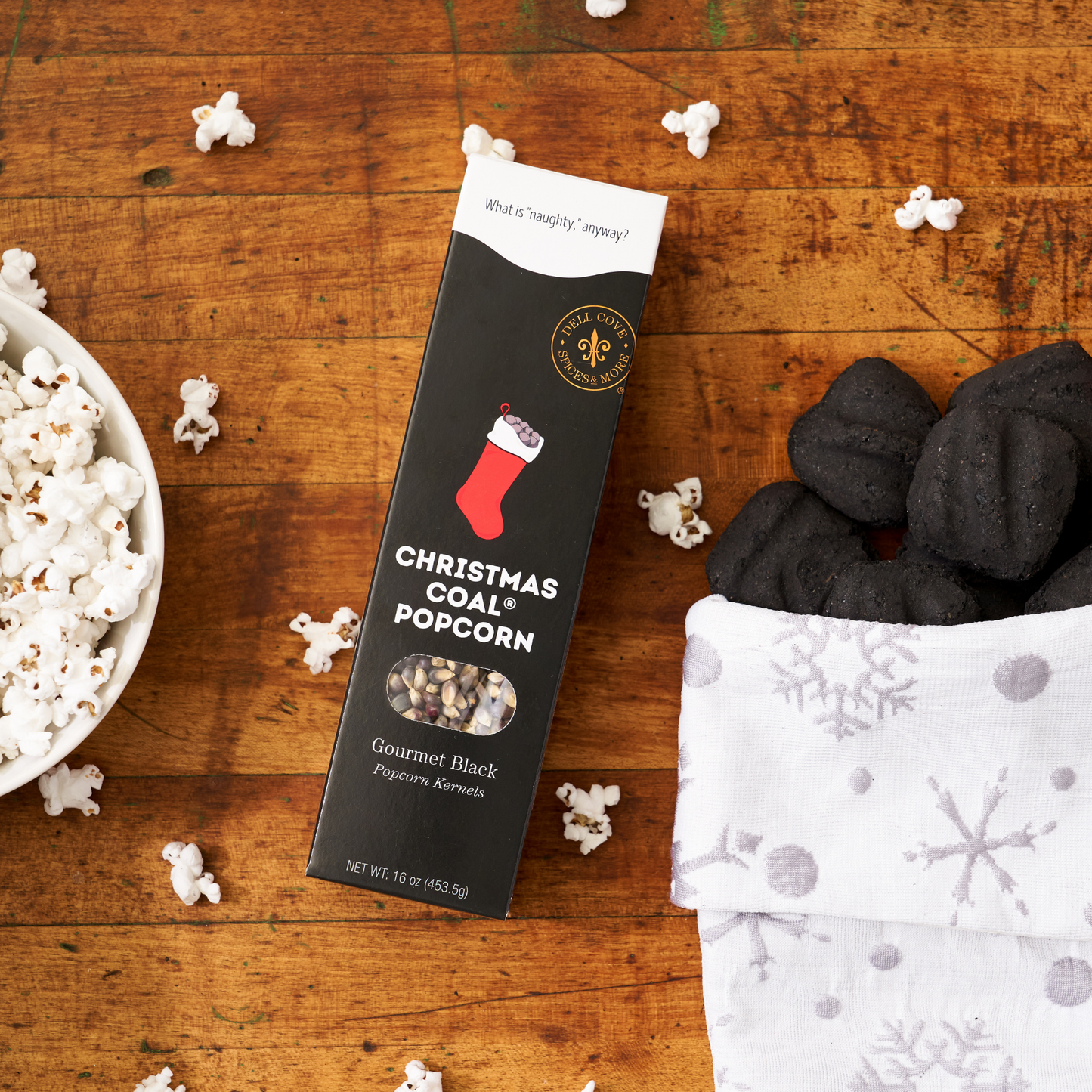 Christmas Coal Popcorn