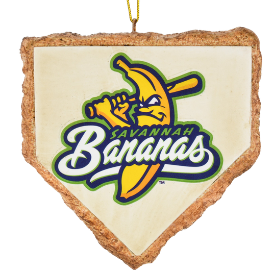 Tree Buddees x Savannah Bananas Home Plate Official Banana Ball Ornament - Limited Edition