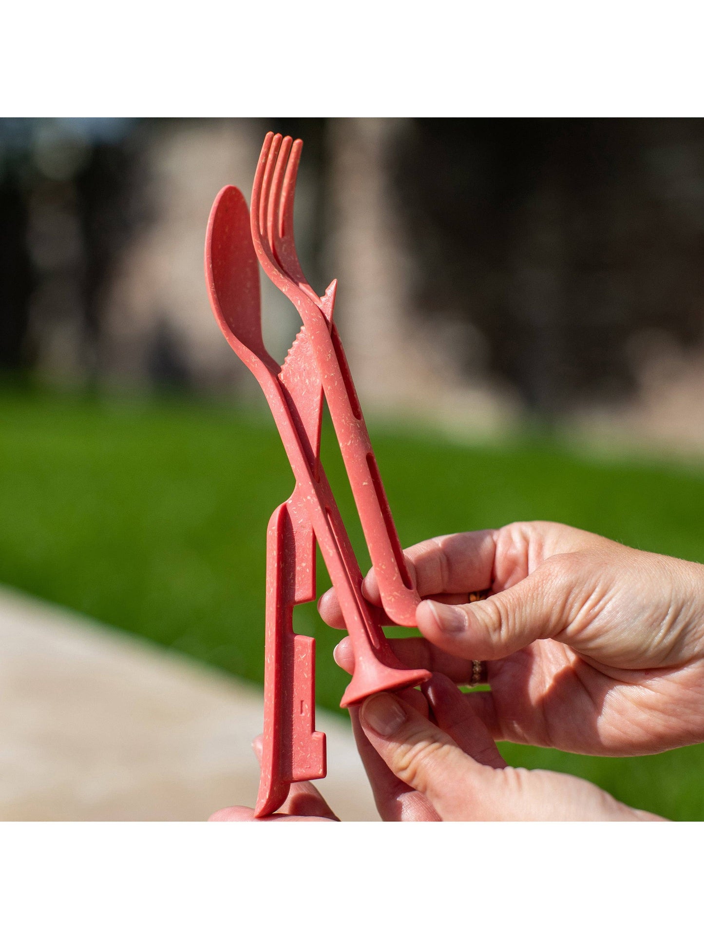 To-Go 3-piece cutlery set - Nature Coral