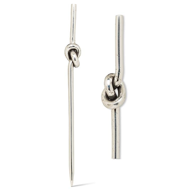 Silver Knot Cocktail Picks - Set of 4