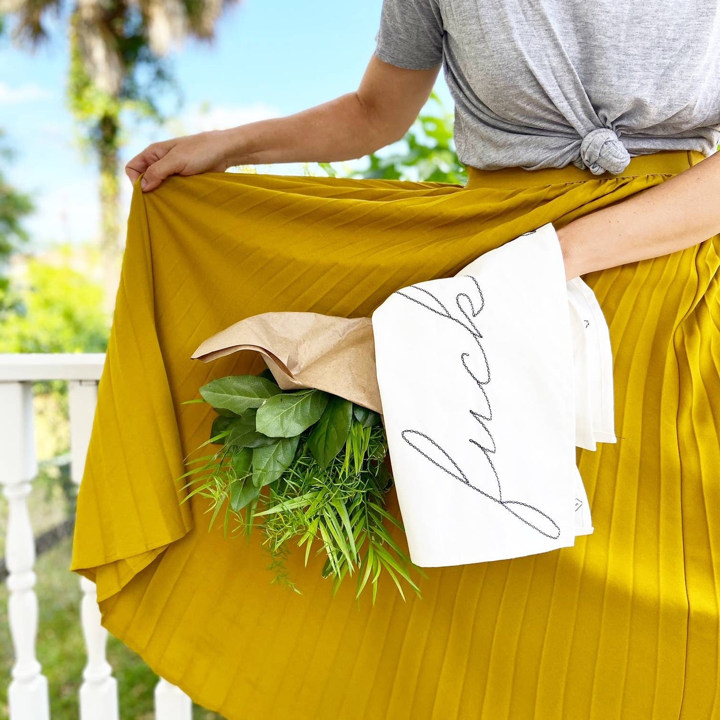 Fuck! Embroidered Tea Towel