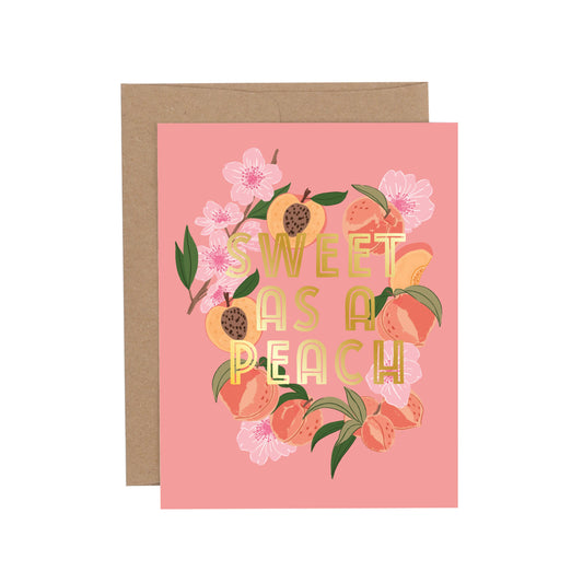 Sweet As A Peach Greeting Card