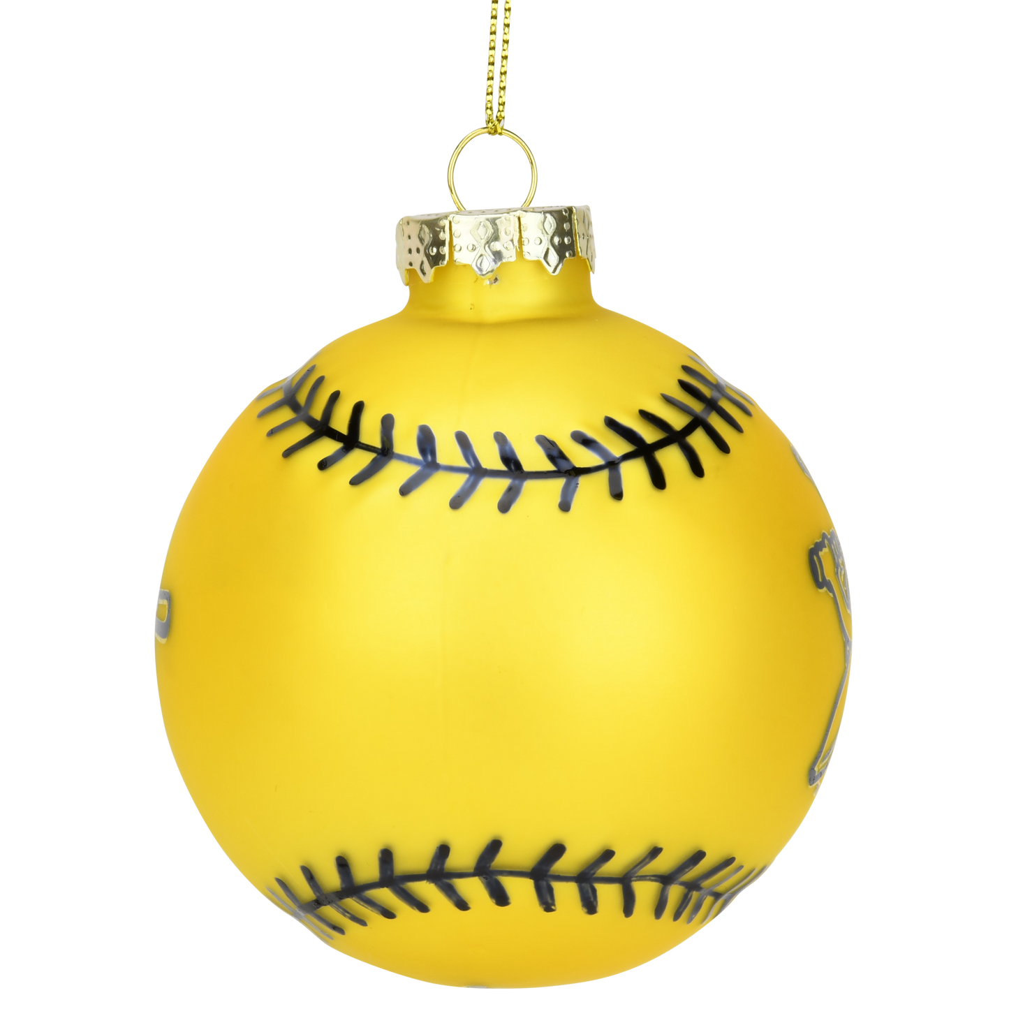 Tree Buddees x Savannah Bananas Yellow Banana Ball Baseball Shaped Glass Official Banana Ball Ornament - Limited Edition