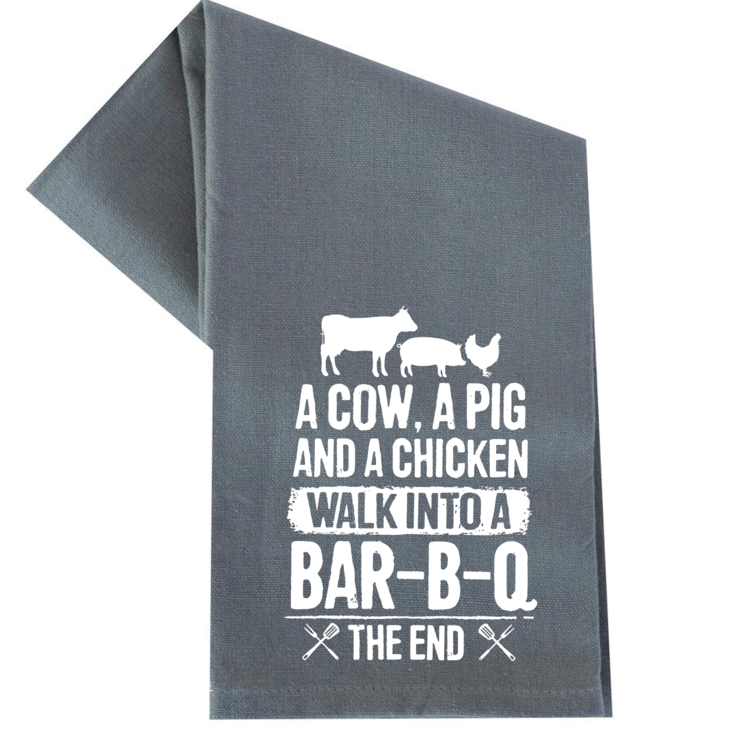 A Cow, a Pig, and a Chicken... Kitchen Towel