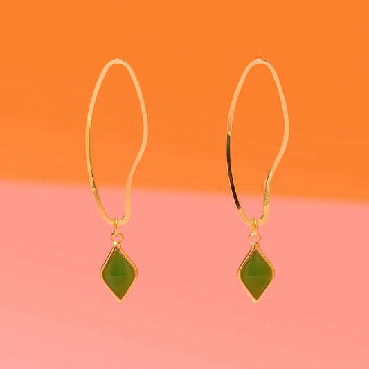 Abstract Dainty Hoop Green