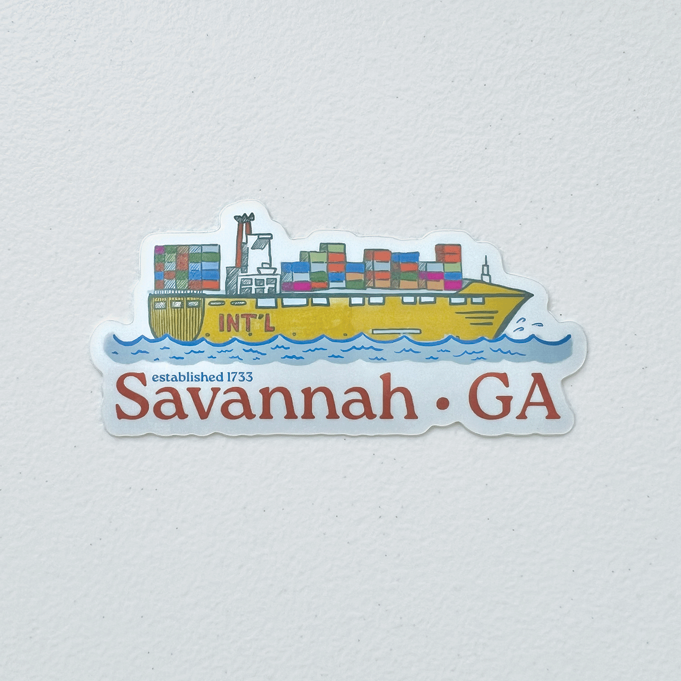 Container Ship Savannah Sticker