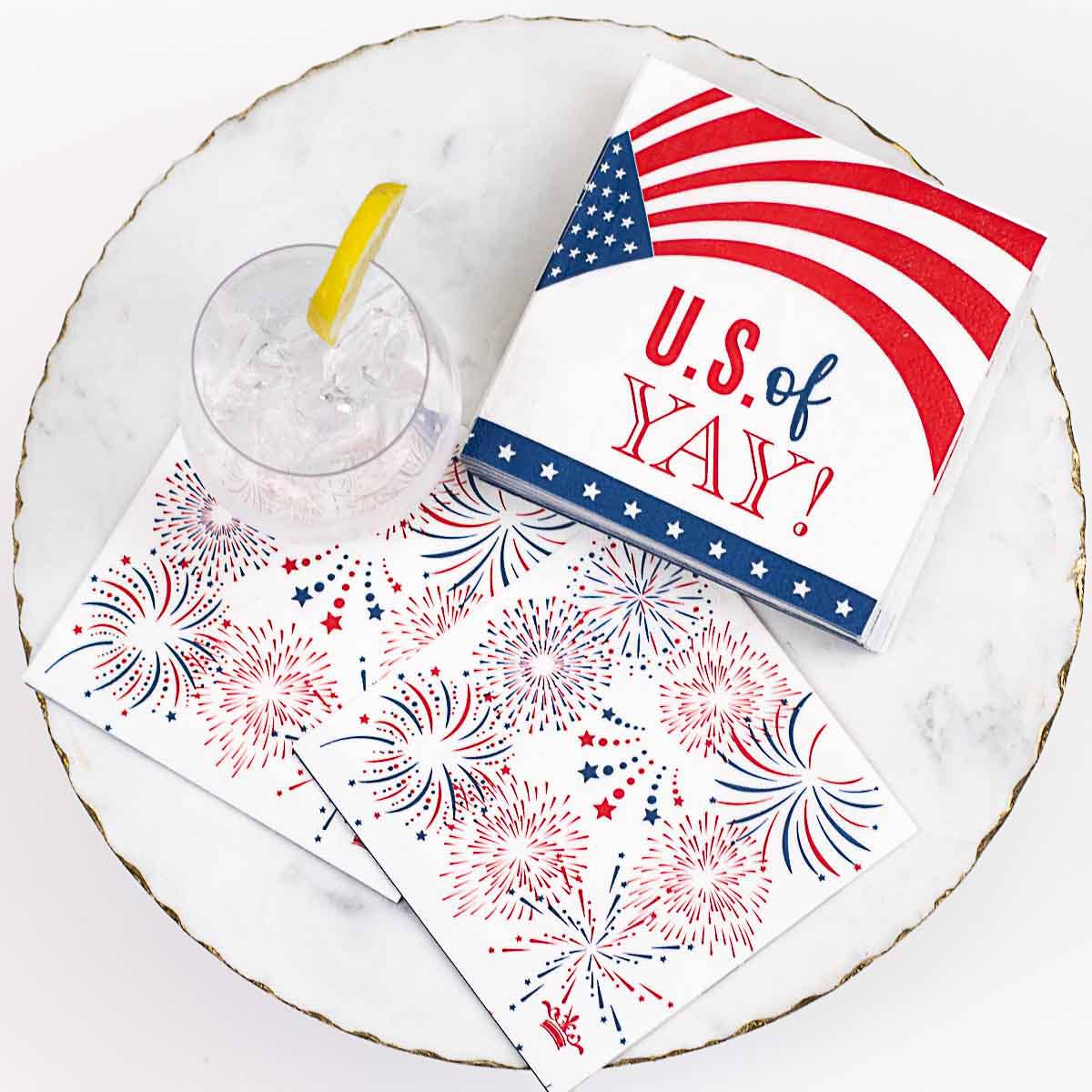 US Of Yay Cocktail Napkins