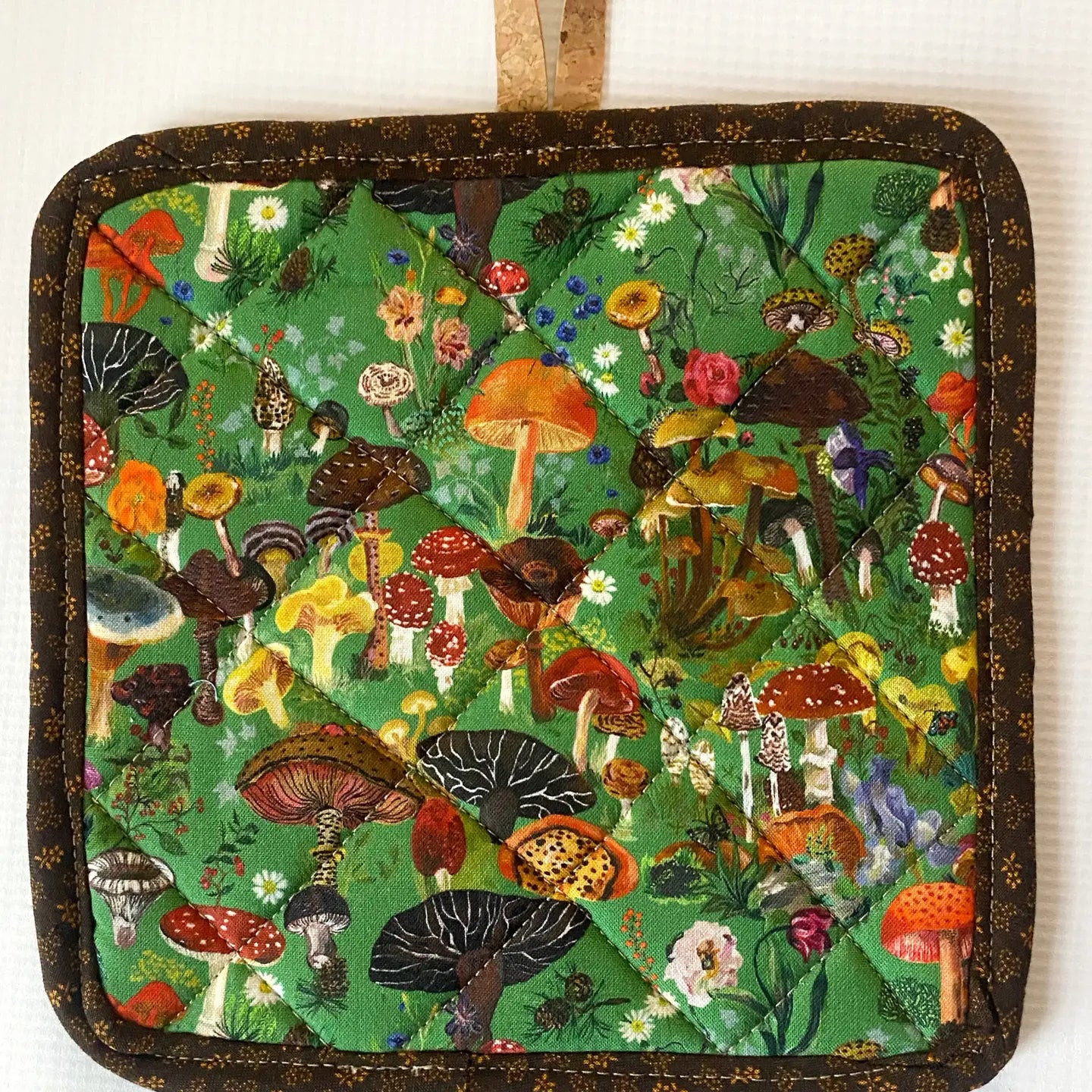 Quilted Cork & Cotton Pot Holder - Alma Boheme