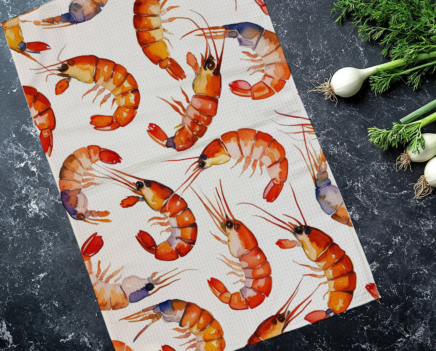 Shrimp Waffle Kitchen Towel