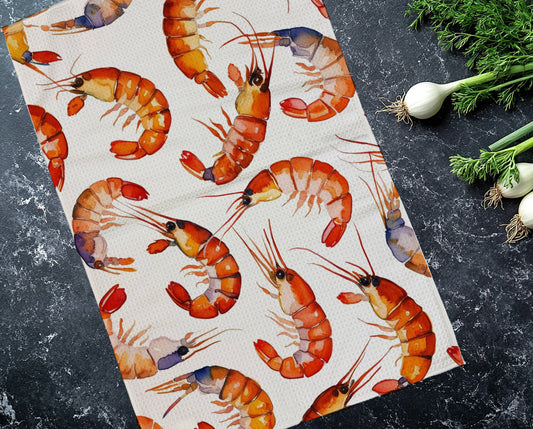 Shrimp Waffle Kitchen Towel