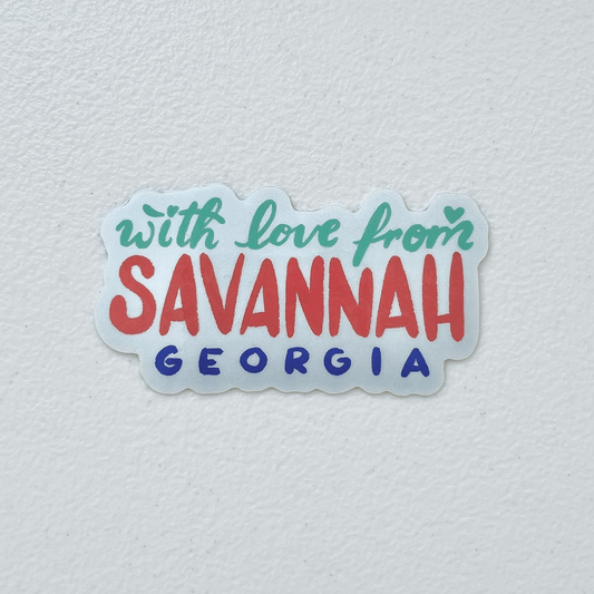 With Love from Savannah Sticker