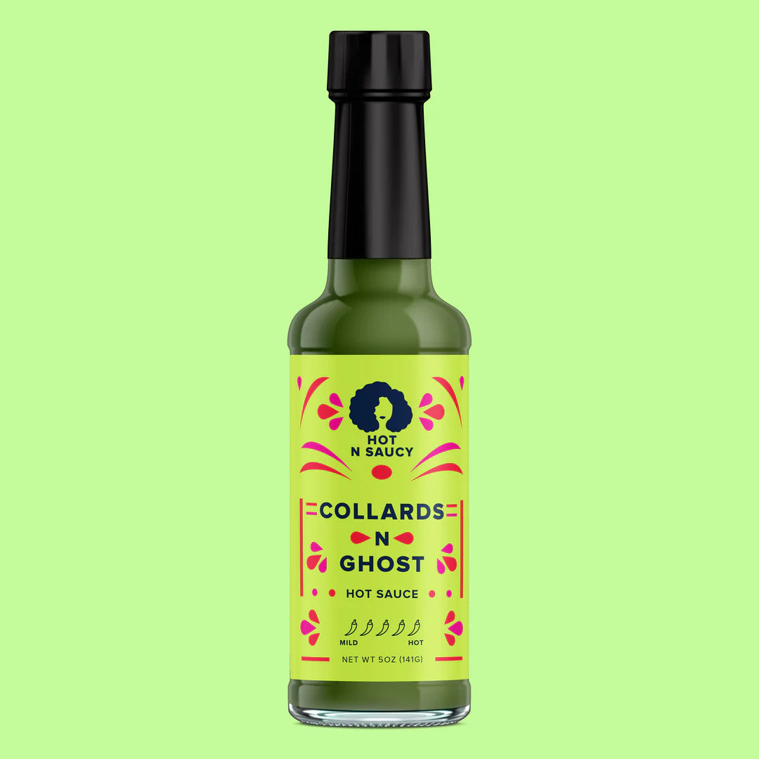 Collards N Ghost Hot Sauce-- Hot N Saucy