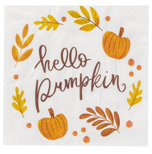 Cocktail Napkin Hello Pumpkin