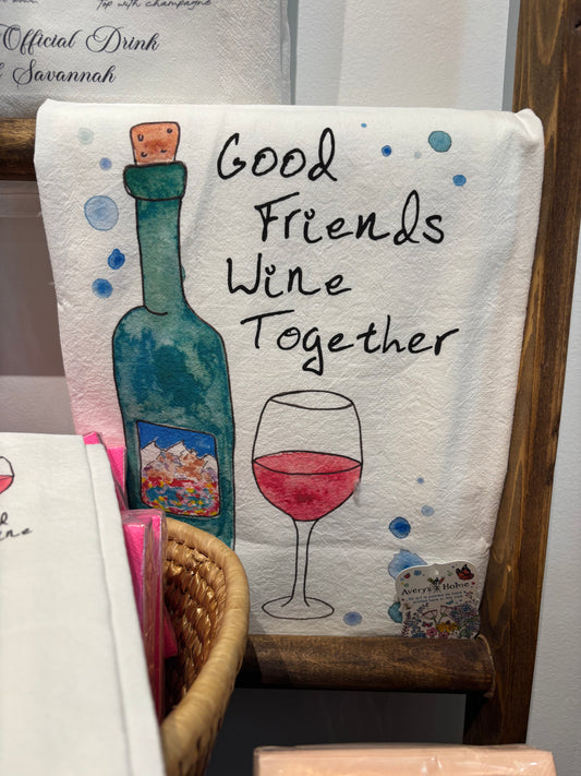 Wine Together Tea Towel - Avery's Home