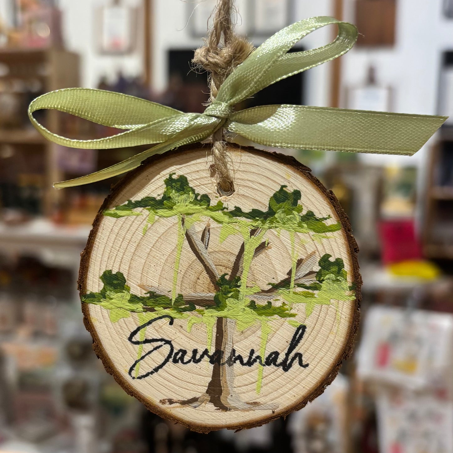 Live Oak Wood Ornament