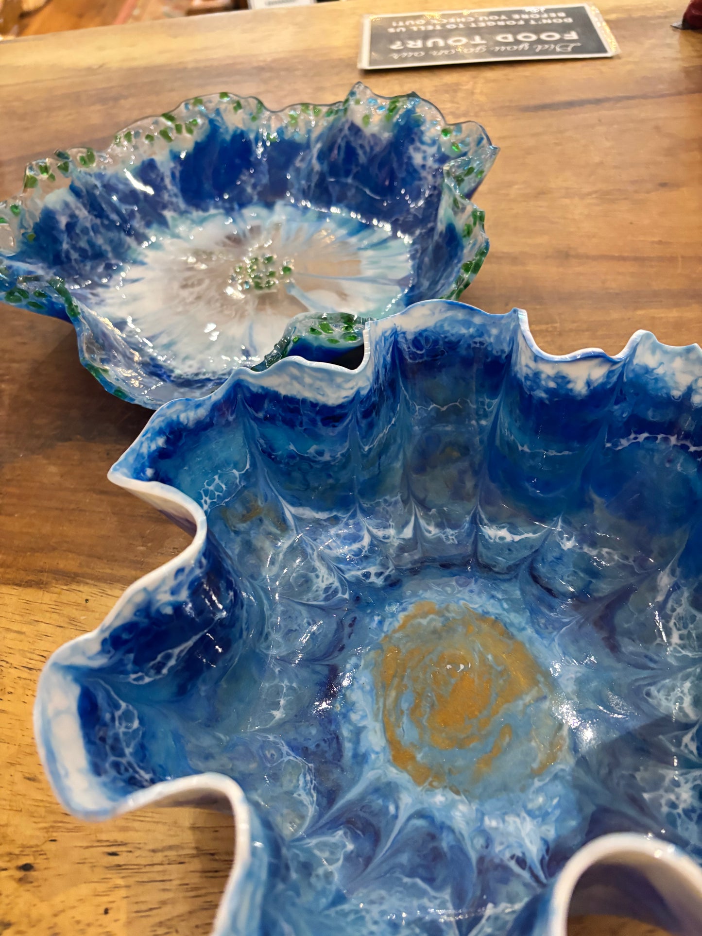 Ocean resin 12" bowl