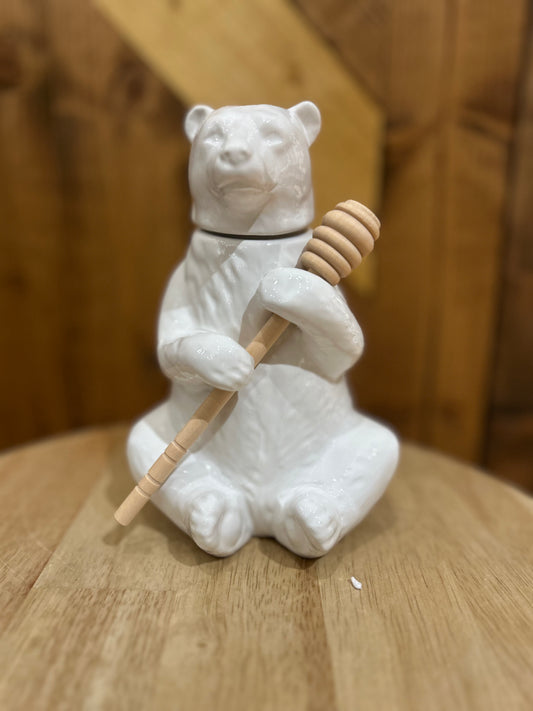 Bear Honey Pot w/Dipper