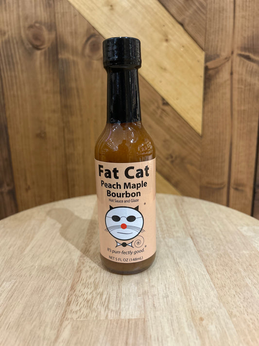 Peach Maple Bourbon Hot Sauce- Fat Cat