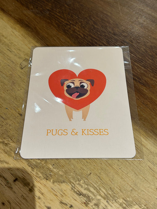 Pugs & Kisses Greeting Card