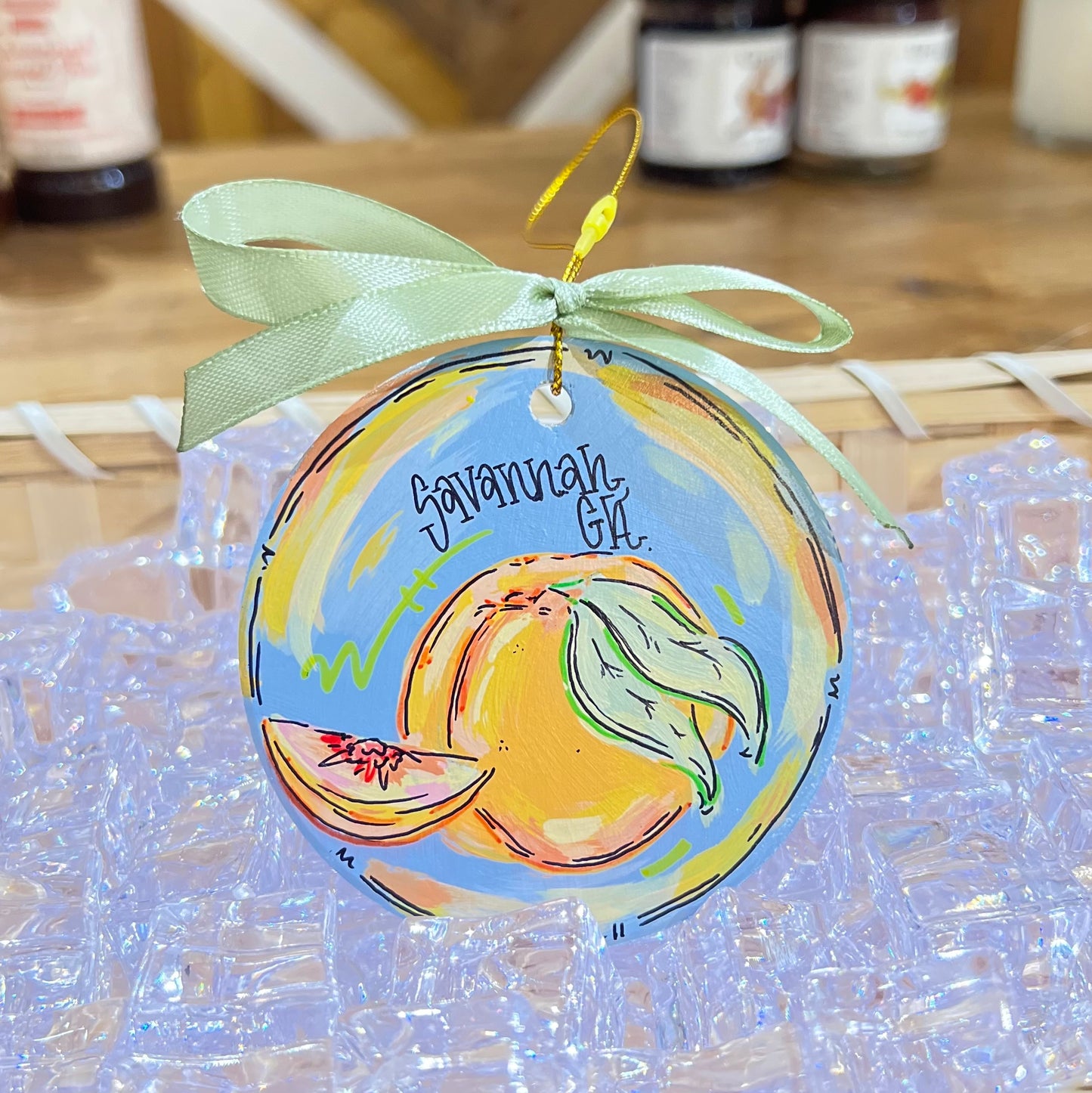 Peach Ornament