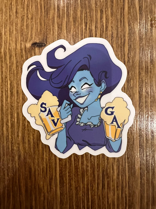 Ghost Bar Maiden Sticker