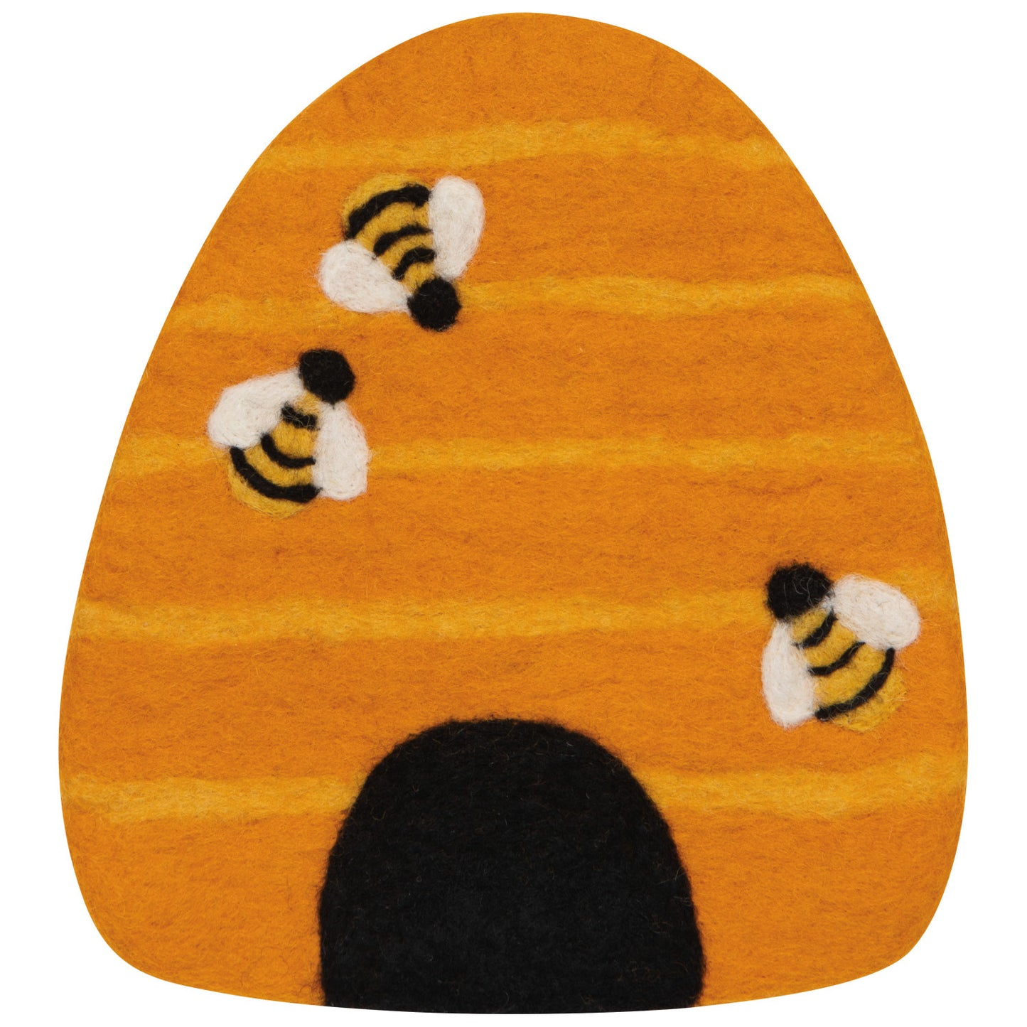 Bee Felted Wool Trivet