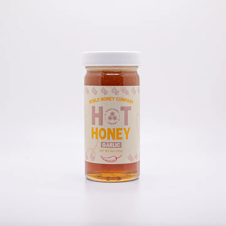 12oz Garlic Hot Honey- Noble Honey Company
