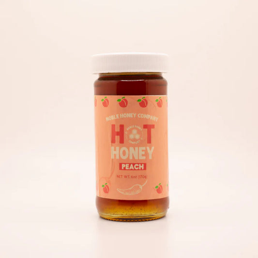 12 oz Peach Hot Honey - Noble Bee Company