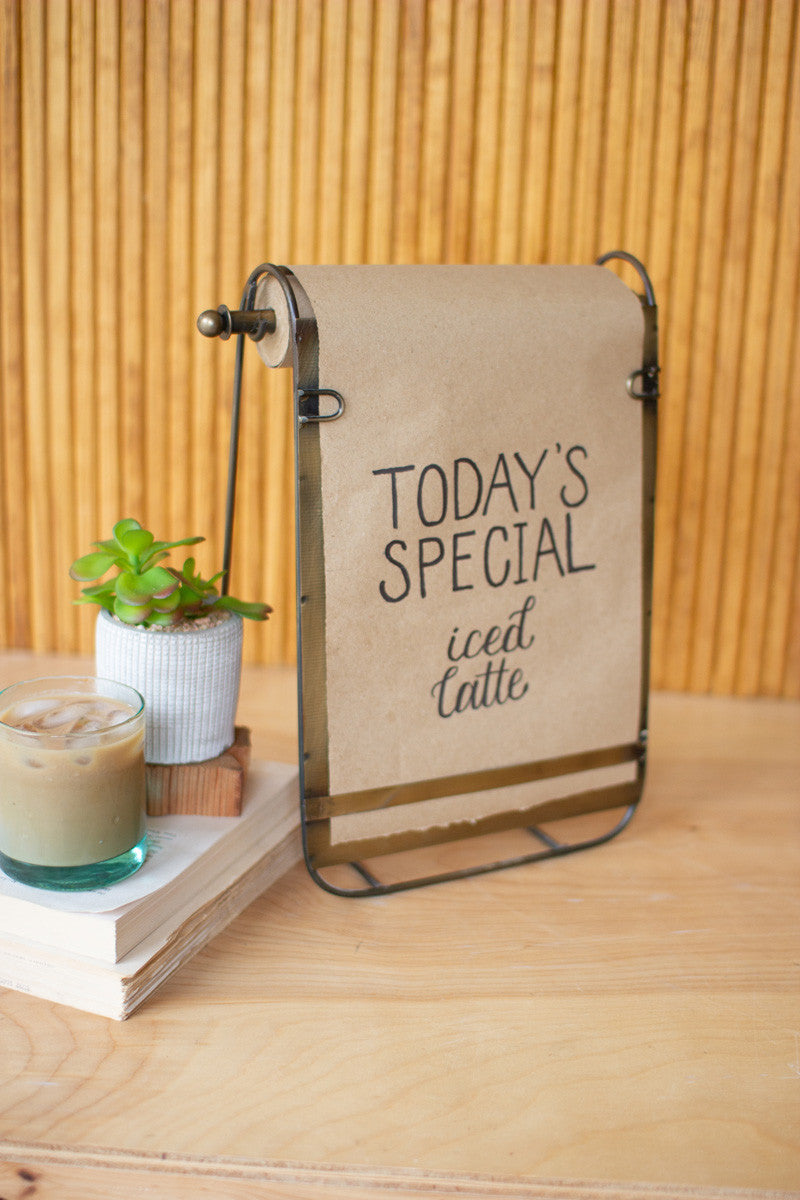 Tabletop Note Roll with Easel