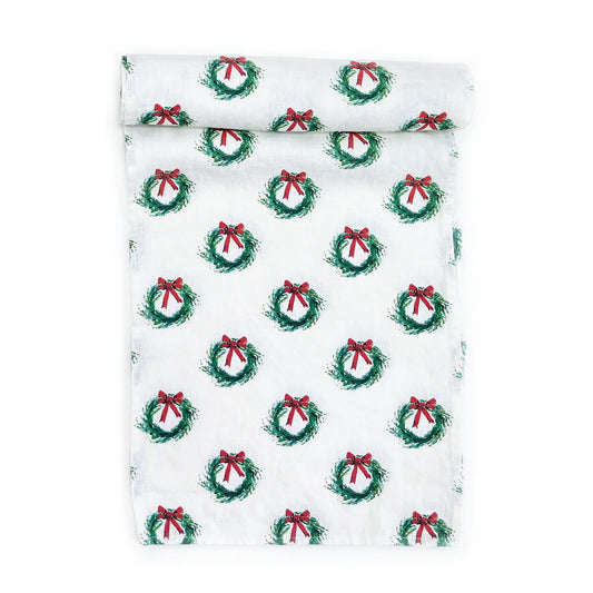 Holiday Wreath Table Runner - Darling Lemon - Local Brand