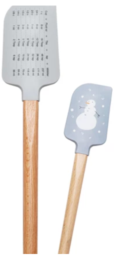 Snowman silicone spatula set