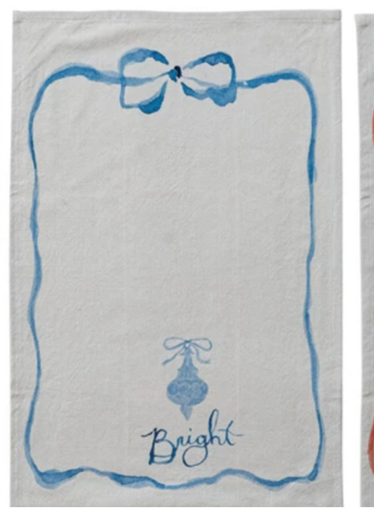cotton printed tea towels