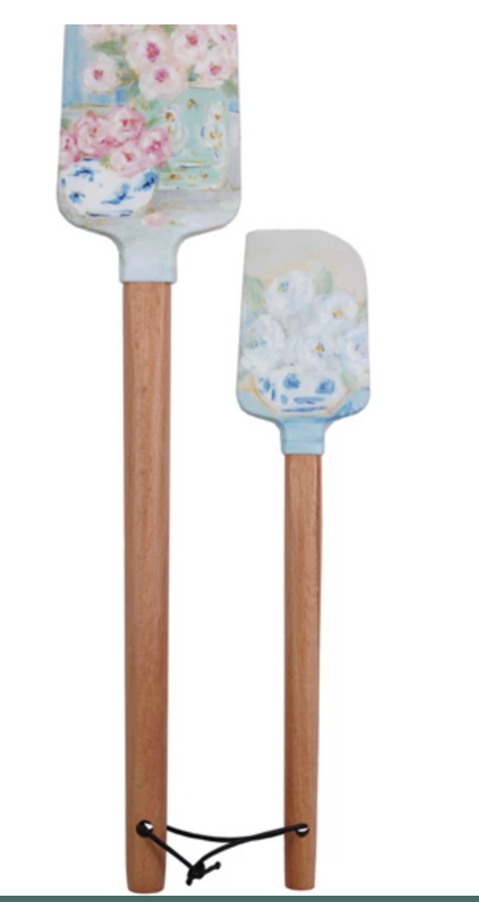 Spatulas with floral pattern