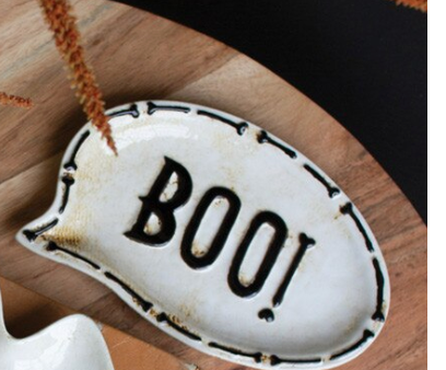 Ghost and Boo Ceramic Serving Platters