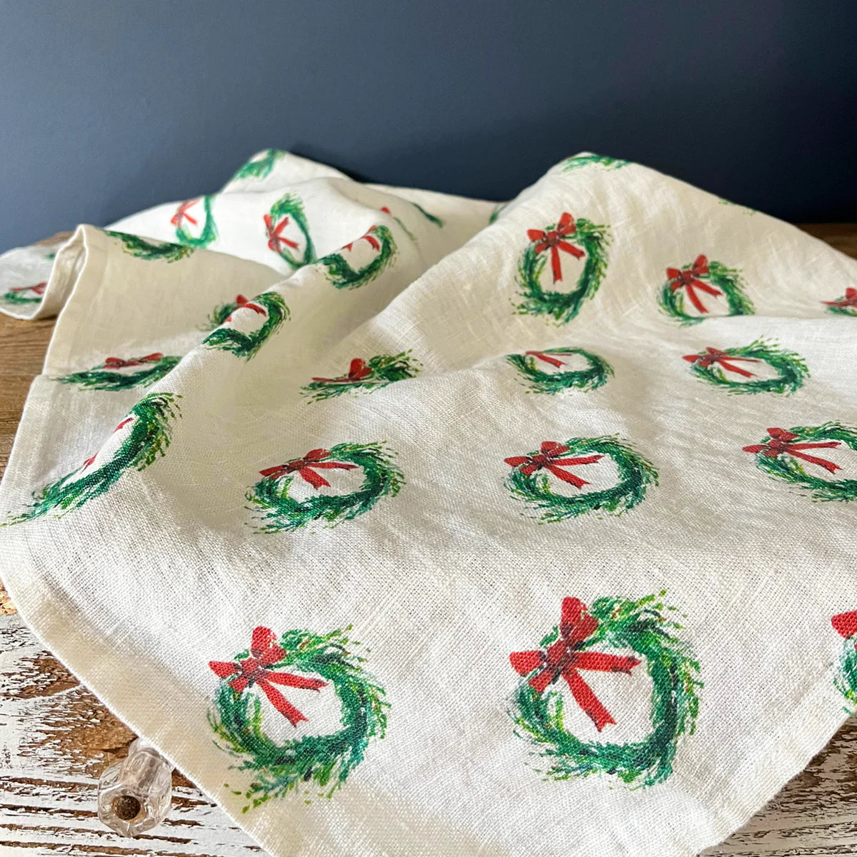 Holiday Wreath Kitchen Towel - Darling Lemon - Local Brand