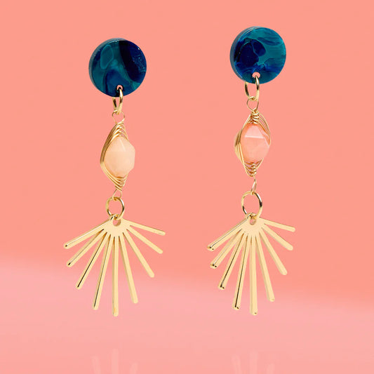 Celestial Midnight Bloom Dangles