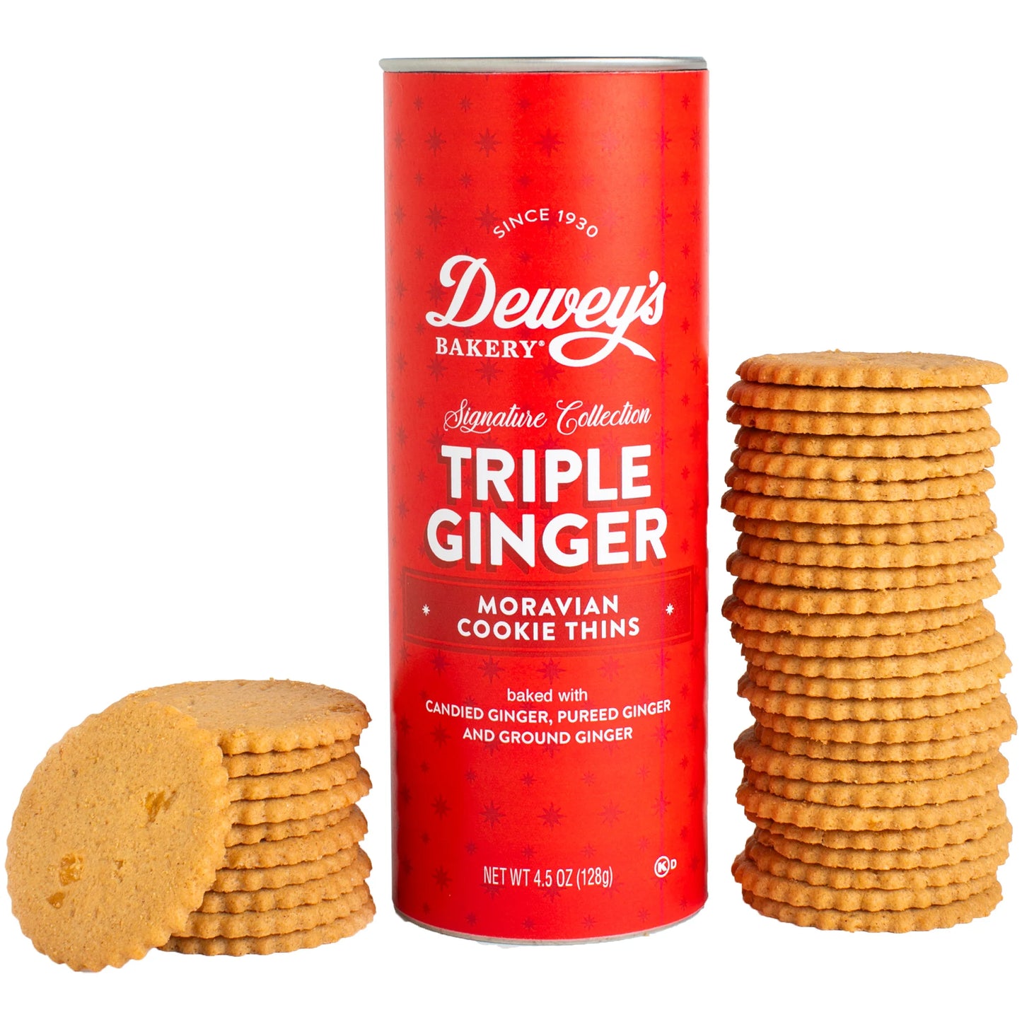 Triple Ginger Cookies Holiday Tin- Dewey's Bakery
