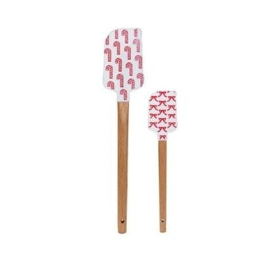 Holiday Silicone and wood spatulas set of 2