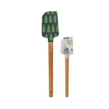 Holiday Silicone and wood spatulas set of 2