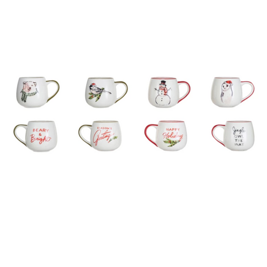 Round Holiday mug w/picture