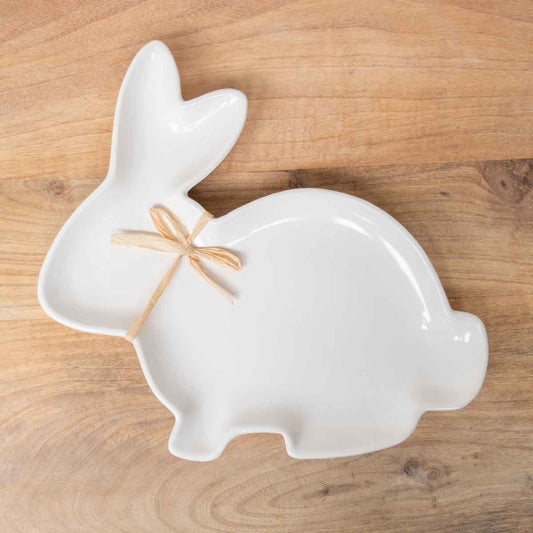 White Bunny Platter
