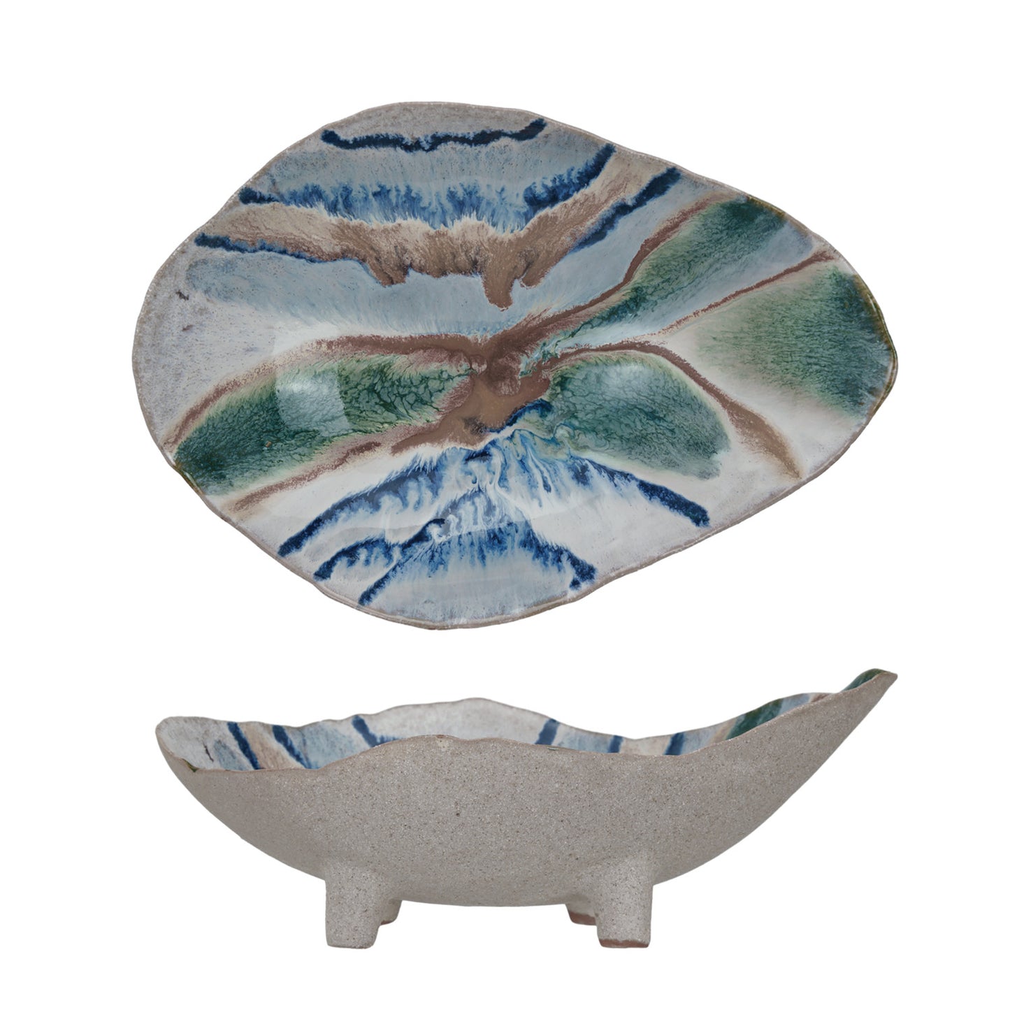 Stoneware footed bowl