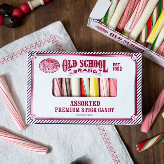 old school assorted stick candy
